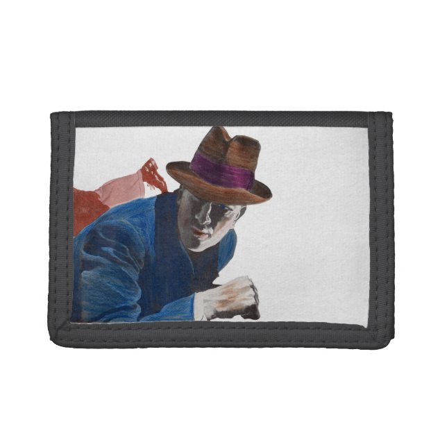 1950 gritty detective action tri-fold wallet (Front)