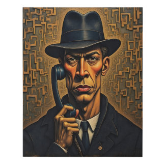 1950 is calling faux canvas print