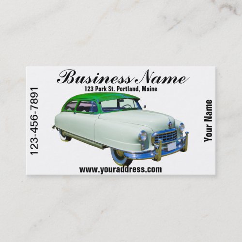 1950 Nash Ambassador Antique Car Business Card