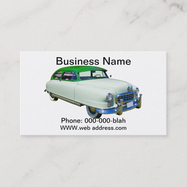 1950 Nash Ambassador Antique Car Business Card (Front)
