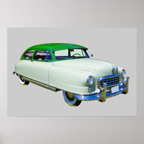 1950 Nash Ambassador Antique Car Poster