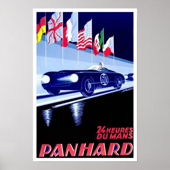 1950 Panhard Le Mans vintage racing ad Poster (Front)