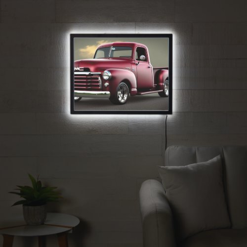 1950 Pickup Truck Illuminated Sign