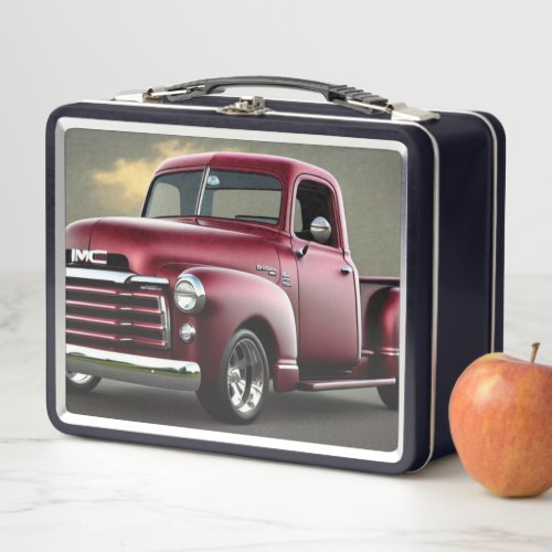 1950 Pickup Truck Metal Lunch Box