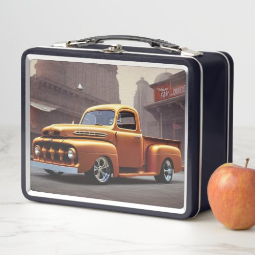 1950 Pickup Truck Metal Lunch Box