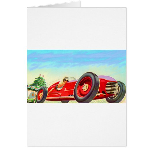 1950 red racing car cards (Front)
