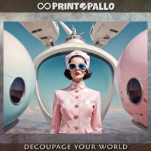 1950 retro futurism emancipated woman in pink