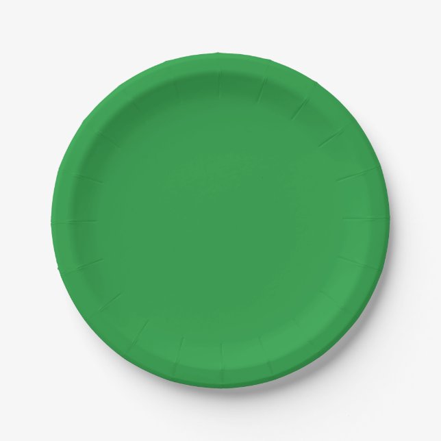 1950 Retro Green Paper Plates (Front)