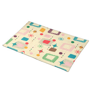 1950´s Atomic Pattern Cloth Placemat