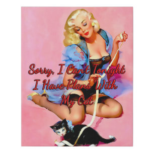 1950’s Denise Purrty by Gil Elvgren Faux Canvas Print