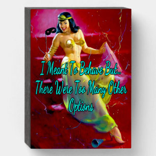 1950’s Party Girl by Gil Elvgren   Wooden Box Sign
