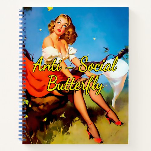 1950s Pinup Catch Butterfly by Gil Elvgren  Notebook