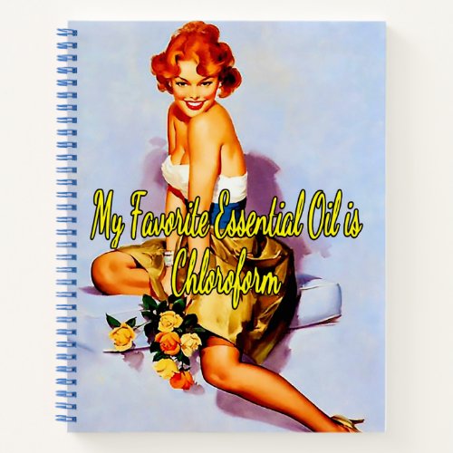 1950s Pinup Crazy Flowers by Gil Elvgren Notebook