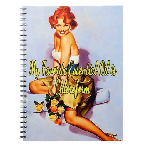 1950s Pinup Crazy Flowers by Gil Elvgren Notebook