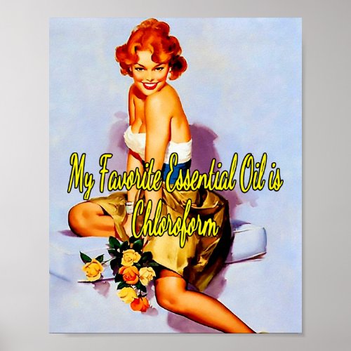 1950s Pinup Crazy Flowers by Gil Elvgren  Poster