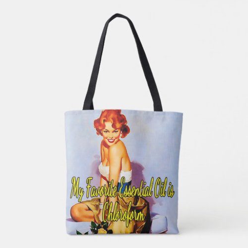 1950s Pinup Crazy Flowers by Gil Elvgren  Tote Bag