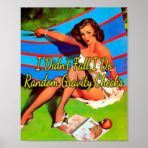 1950s Pinup Fall Out of Hammock by Gil Elvgren  Poster