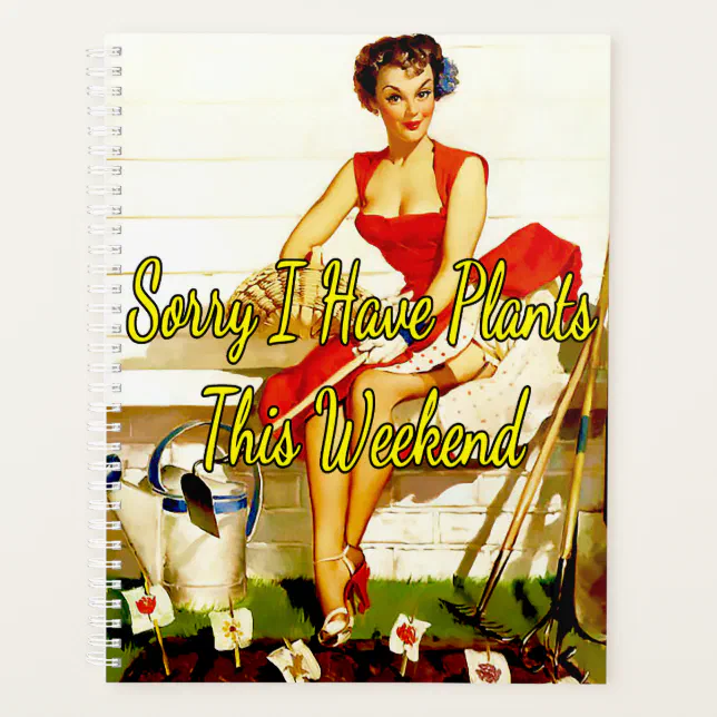 1950’s Pinup Gardening Beauty by Gil Elvgren Planner | Zazzle