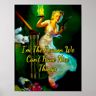 1950’s Pinup Looking for Trouble by Gil Elvgren Poster