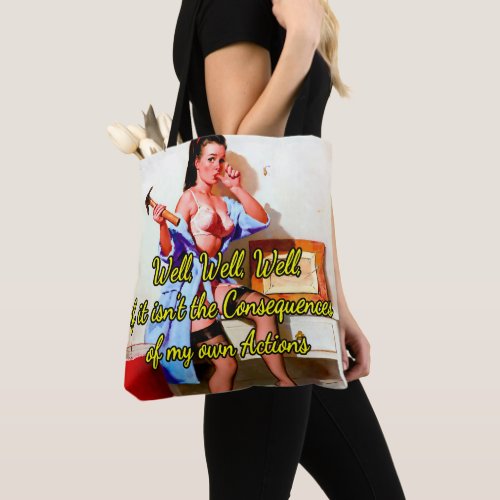1950s Pinup the wrong nail by Gil Elvgren  Tote Bag