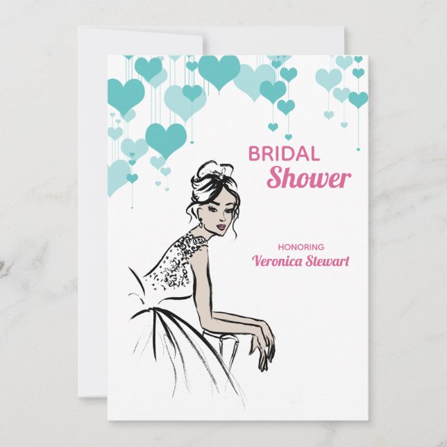 1950 Vintage Wedding Bridal Shower Invitation (Front)