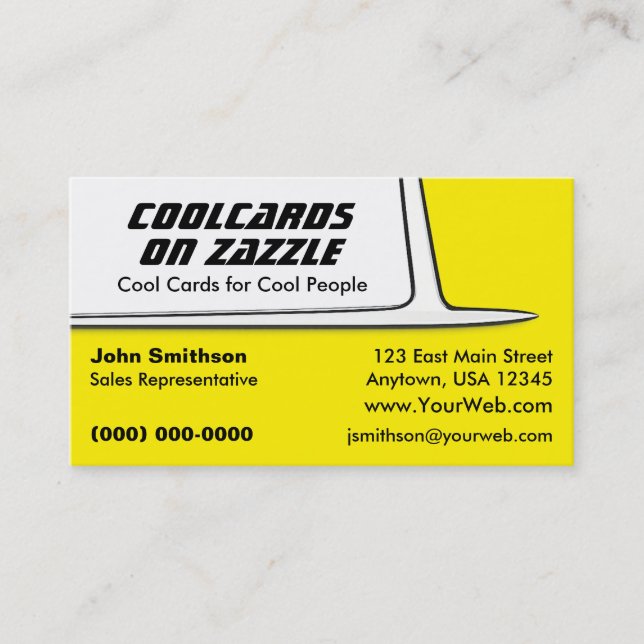 1950s 2-Tone Classic Car Inspired Business Card (Front)