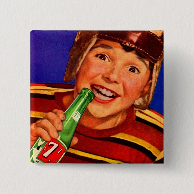1950s ‘77 soda ad button (Front)