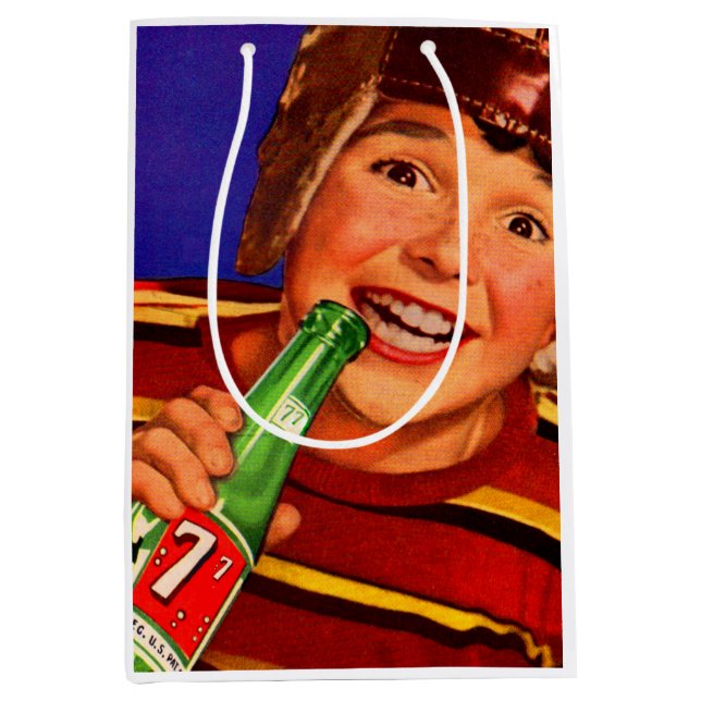 1950s ‘77 soda ad print medium gift bag (Front)