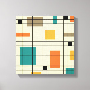 1950's Abstract Art Canvas Print