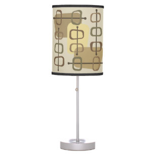 1950s Abstract Art Hollow Rocks Beige Table Lamp