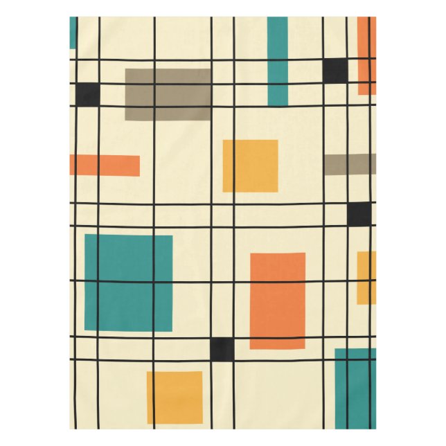 1950's Abstract Art Tablecloth (Front)