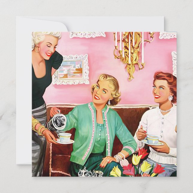 1950'S AFTERNOON TEA    INVITATION (Front)