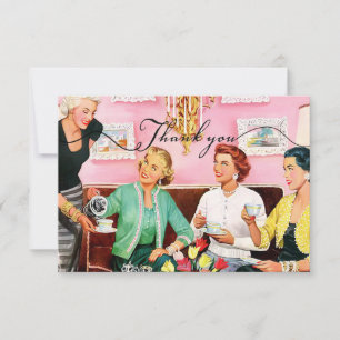 1950's Afternoon Tea Thank You Card