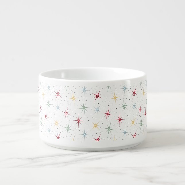 1950s Atomic Era Starburst and Dots Mid Century Bowl (Center)
