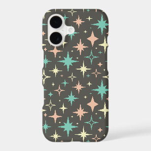 1950s Atomic Era Stars on Brown Mid Century iPhone 17 Case