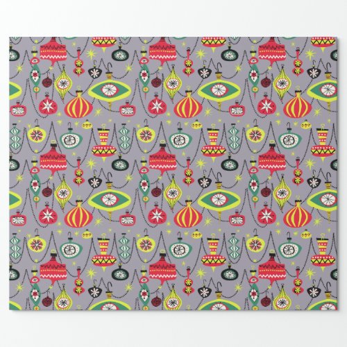 1950s Atomic Mid_Century Modern Christmas Wrapping Paper