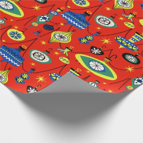 1950s Atomic Mid_Century Modern Christmas Wrapping Paper