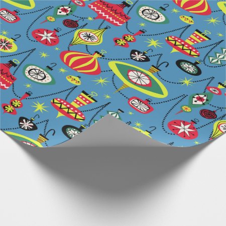 1950s Atomic Mid-century Modern Christmas Wrapping Paper