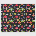 1950s Atomic Mid-Century Modern Christmas Wrapping Paper