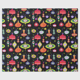 1950s Atomic Mid-Century Modern Christmas Wrapping Paper