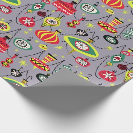 1950s Atomic Mid-century Modern Christmas Wrapping Paper