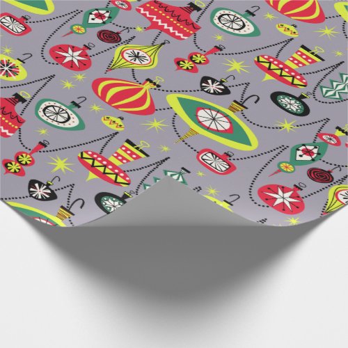 1950s Atomic Mid_Century Modern Christmas Wrapping Paper