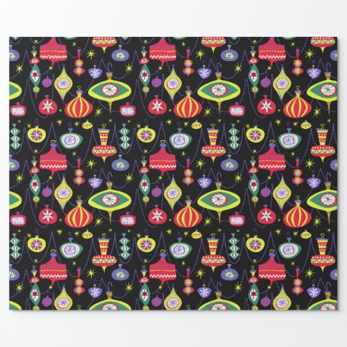 1950s Atomic Mid_Century Modern Christmas Wrapping Paper