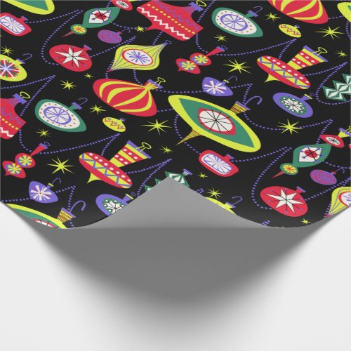 1950s Atomic Mid_Century Modern Christmas Wrapping Paper