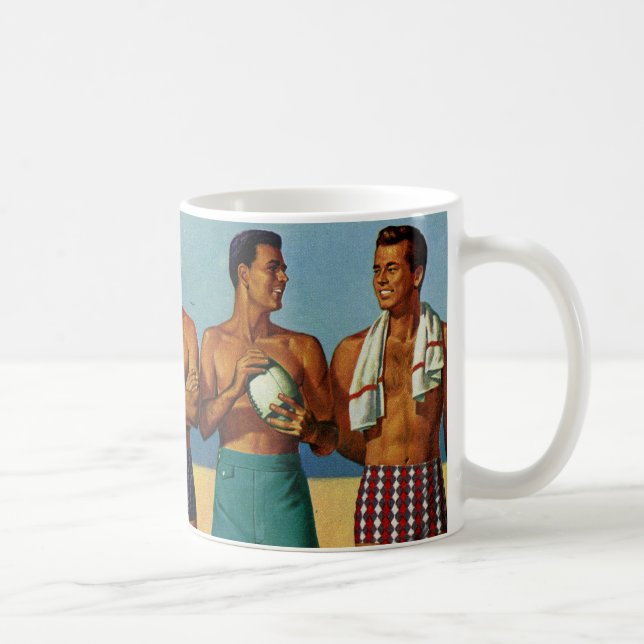 1950s Beach Dudes Coffee Mug (Right)