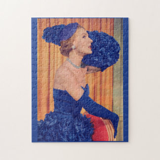 1950s beautiful in blue jigsaw puzzle
