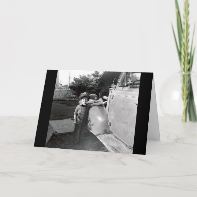 1950s Black and White Photo Thank You Card (Front)