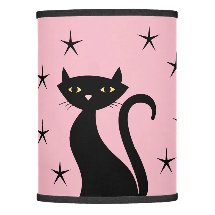 1950s Black Cat Pink Lamp Shade Zazzle Com