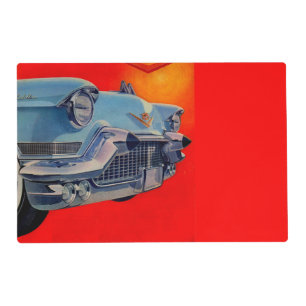 1950s blue Cadillac grille Placemat