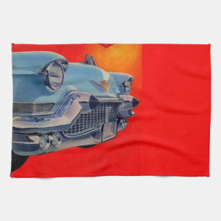 1950s blue Cadillac grille Towel